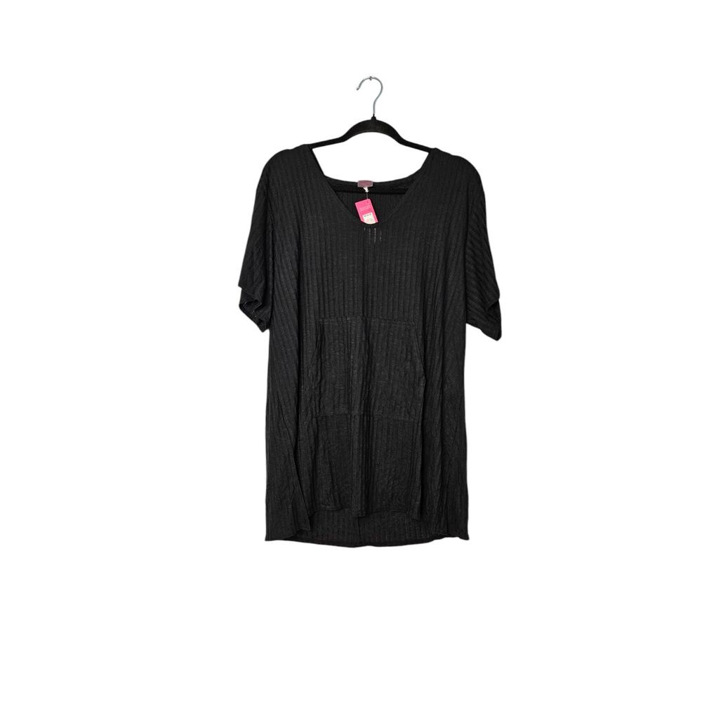 Xhilaration Black Hooded Beach Swim Cover Up Dress Womens Medium NWT